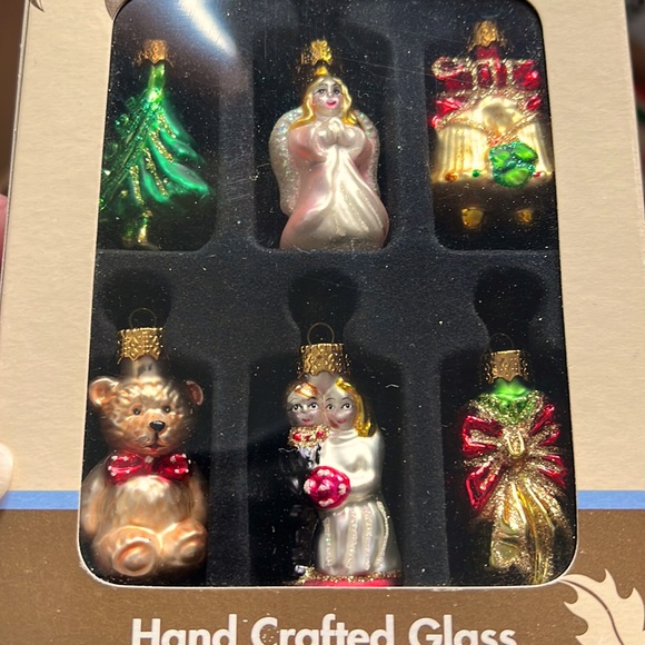 Hand crafted glass tiny Christmas ornament assortment - Picture 2 of 9